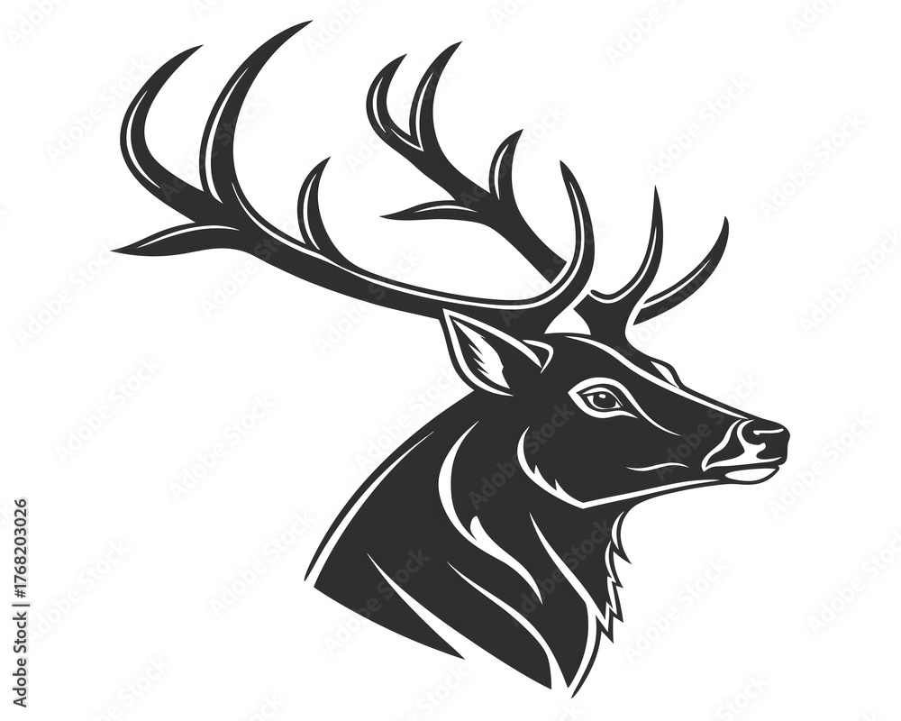 Fototapeta premium silhouette of a deer