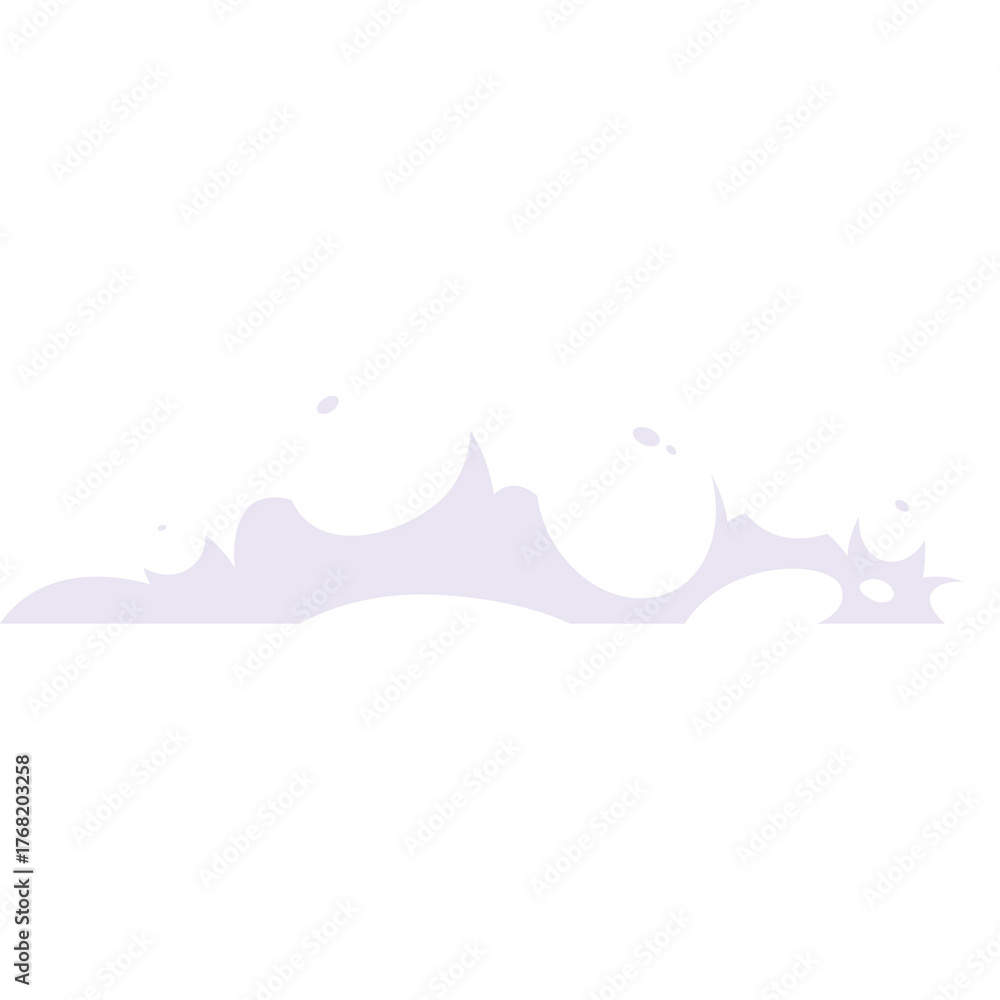 Naklejka premium Abstract light purple wave like smoke effect on transparent background