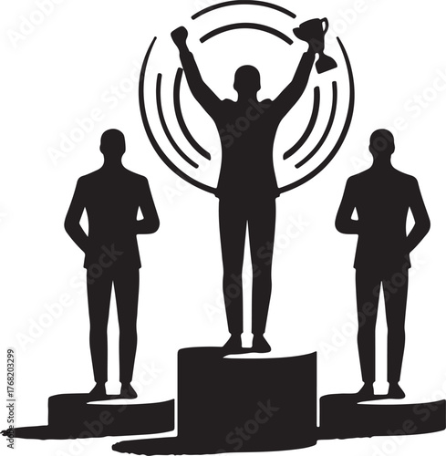 Winner man Silhouette