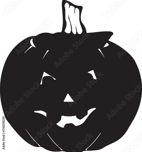 Black Jack O' Lantern - Black Jack-o'-Lantern Illustration for Halloween
