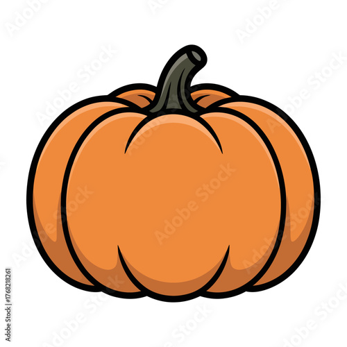cute pumpkin flat style vector