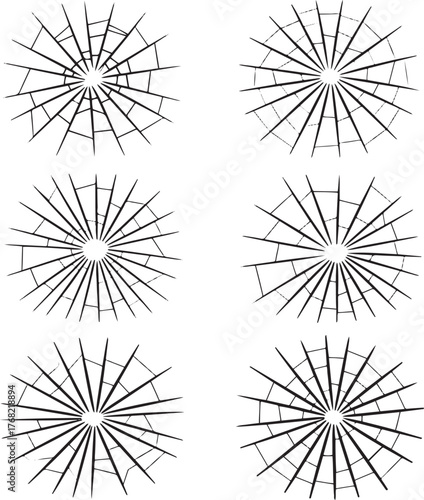 Broken Glass Shards Illustration: Shattered Window Effect