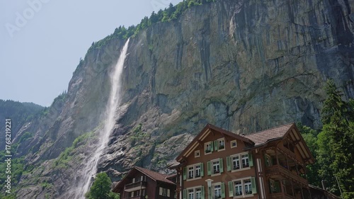 Staubbach Falls in Lauterbrunnen Valley, Switzerland – 30 July 2025