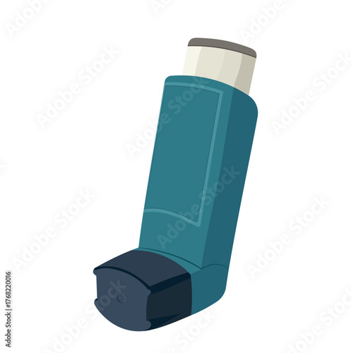 Asthma Inhaler Illustration Isolated on White Background