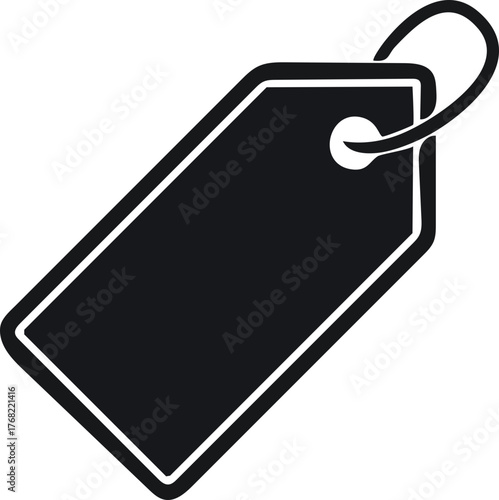 Black price tag, a simple and versatile graphic element for retail and promotional design