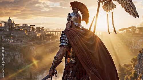 The First Light of Conquest: A Cinematic and Stoic Warrior's Gaze
