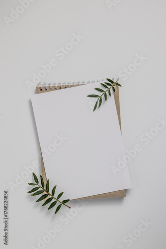 Wallpaper Mural Summer wedding stationery mock-up scene. Blank greeting card. Torontodigital.ca