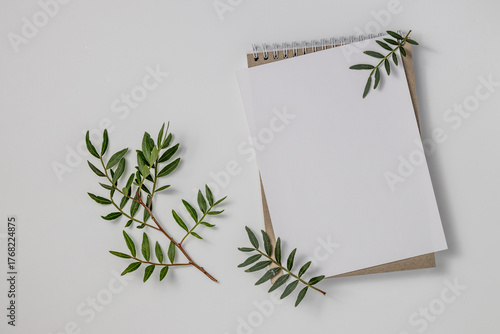 Wallpaper Mural Summer wedding stationery mock-up scene. Blank greeting card. Torontodigital.ca