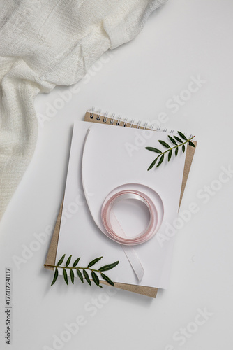 Wallpaper Mural Summer wedding stationery mock-up scene. Blank greeting card. Torontodigital.ca