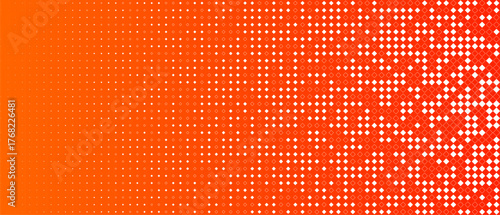 Orange Halftone Texture Diamond Gradient Background Geometric Pattern For Web, Banner, Marketing, Packaging, Posters in Digital, Science, Medicine, AI innovate tech industries. Vector Illustration.