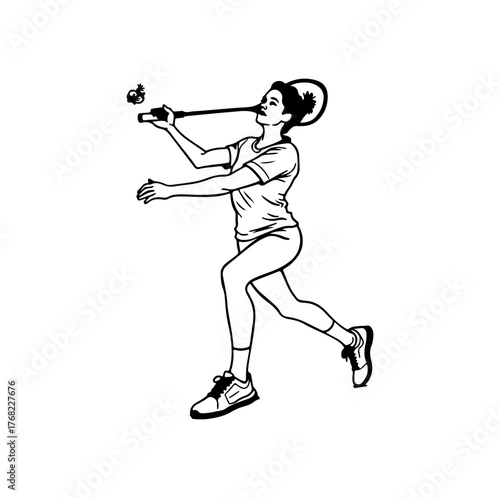 tennis player silhouette