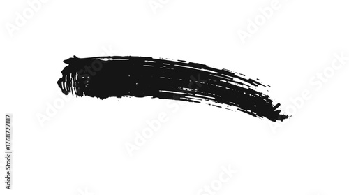 Black ink grunge brush stroke for design element use