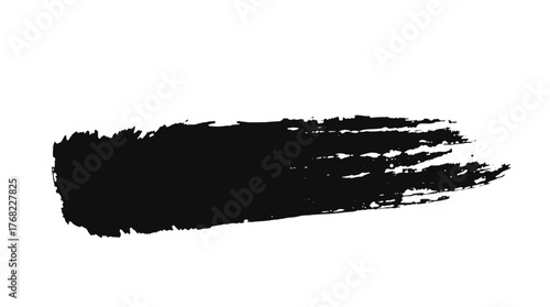 Black paint brush stroke for design element use case