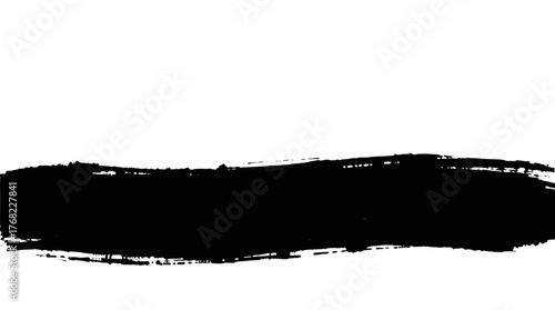 Black paint brush stroke for design element use case