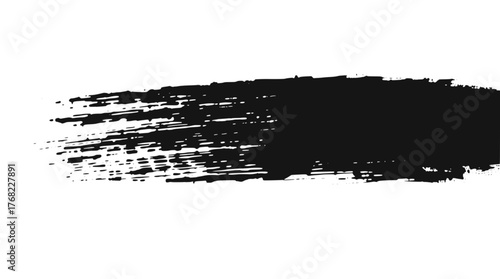 Black paint brush stroke for design element use case