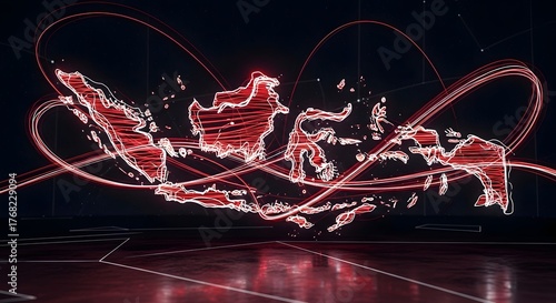 Dynamic Digital Indonesia A Nation's Vibrant Energy and Global Connectivity Represented