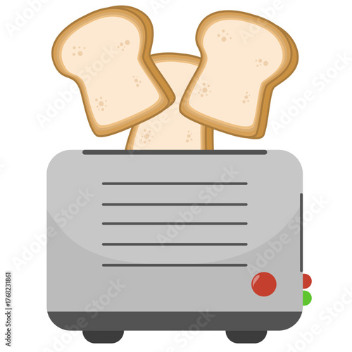 Toaster Toasting a Slice of Bread