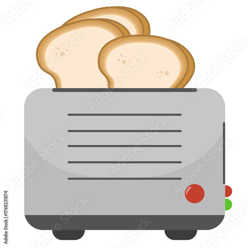 Toaster Toasting a Slice of Bread
