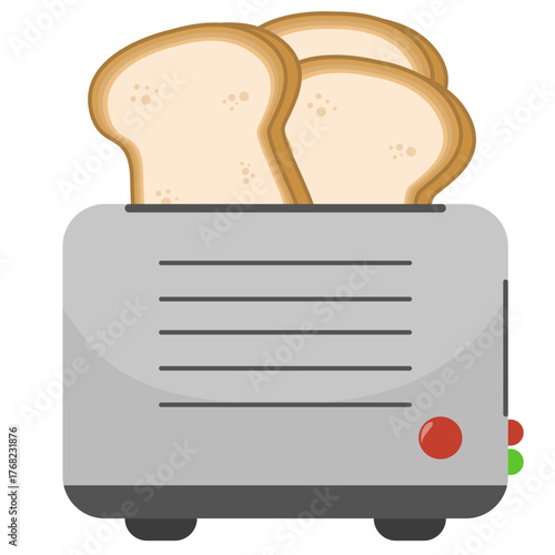 Toaster Toasting a Slice of Bread