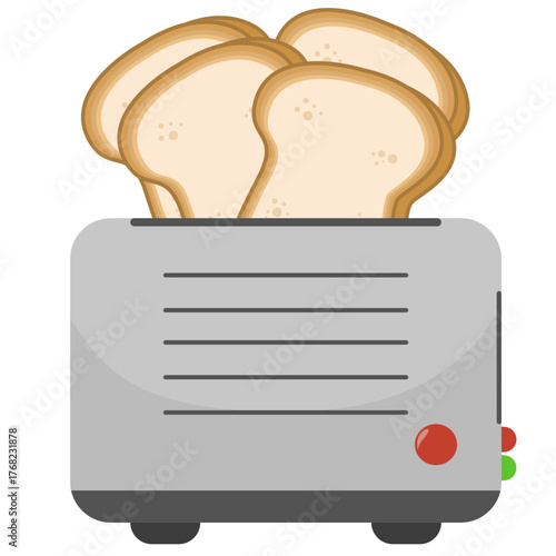 Toaster Toasting a Slice of Bread
