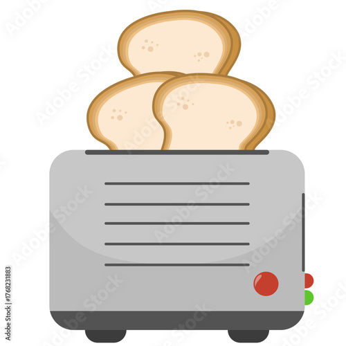 Toaster Toasting a Slice of Bread