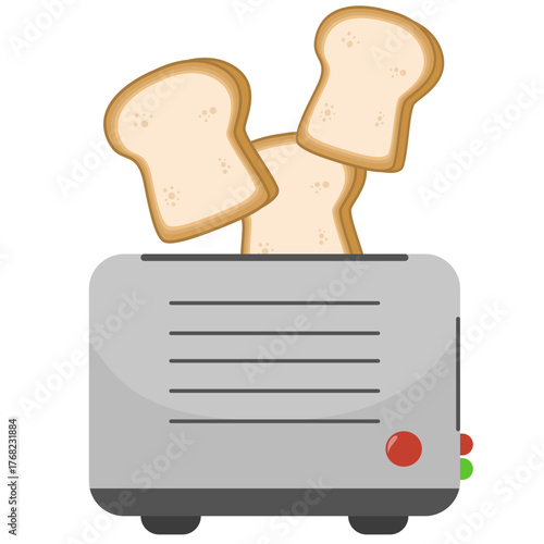 Toaster Toasting a Slice of Bread