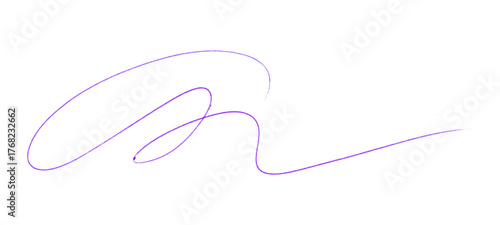 Purple Pencil Underline - Hand drawn horizontal chalk, marker or pencil lines. Design element for emphasis, text lines and decoration. Set on transparent background.