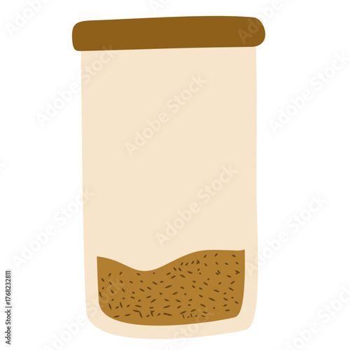 Illustration of Seeds in a Storage Jar