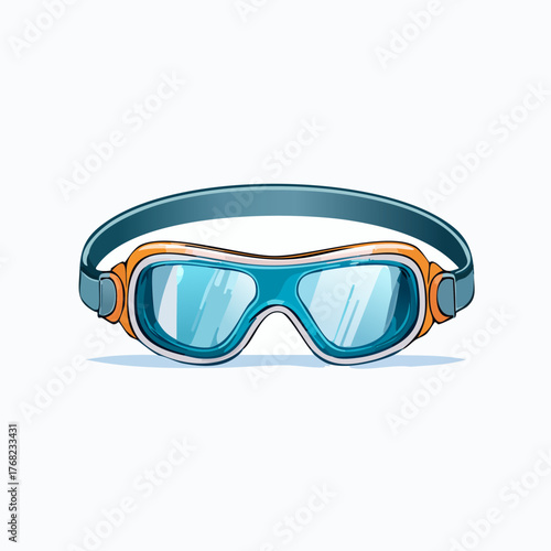 Blue Swimming Goggles for Water Sports and Protection.