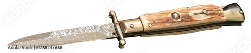 Foto italian swinguard stiletto knife isolated on transparent background
