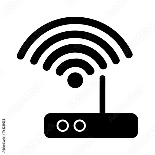 Wireless Network Symbol — WiFi Connectivity Vector.