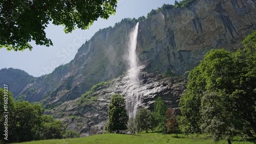 Staubbach Falls in Lauterbrunnen, Switzerland – 30 July 2025
