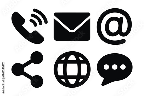 Collection of user profile and account management icons in a clean line art style
