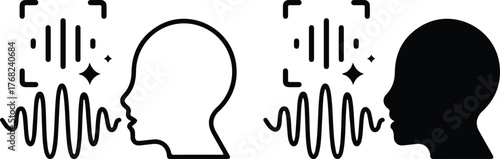 voice recognition icon set flat design vector illustration