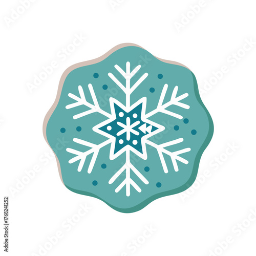Gingerbread cookie with snowflake design