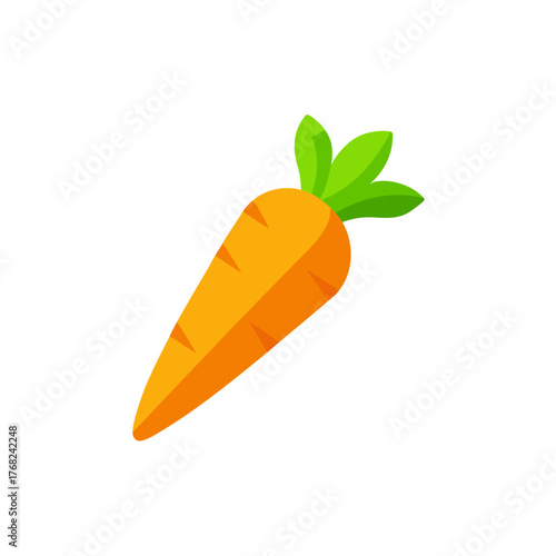 Illustration of a single cartoon carrot