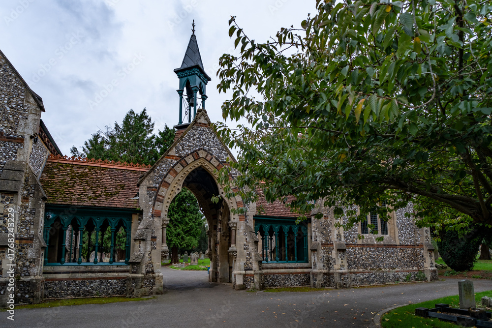 Fototapeta premium Historic chapel in Dereham military cemetery