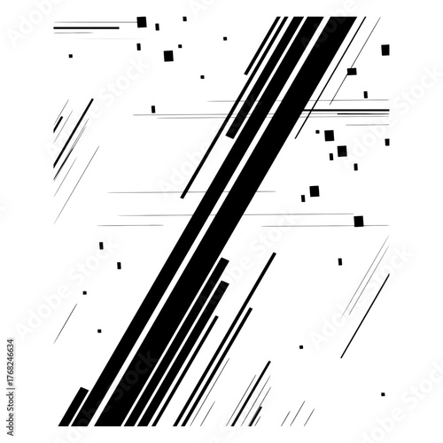 Minimalist abstract black and white line art design for background, wallpaper, or modern graphic design projects usage vector