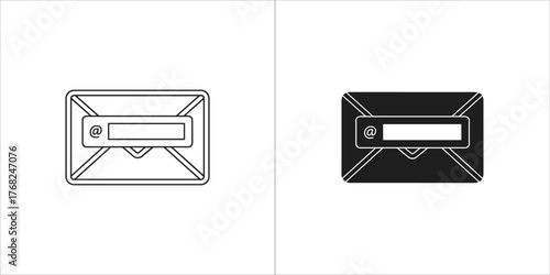 Email icon with a message bar
