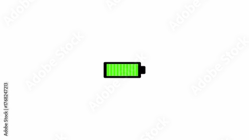   Battery charge neon sign Abstract battery with charging symbol in futuristic glowing polygonal style Neon battery icon animated.4k video animation