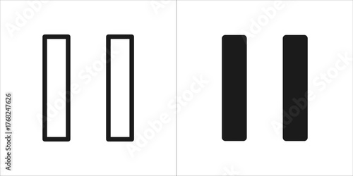 Two vertical bars, one filled and one outlined