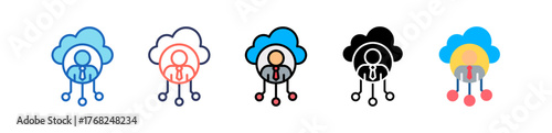 Cloud Clients multistyle icon