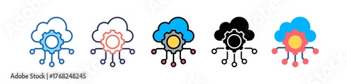 Cloud Services multistyle icon