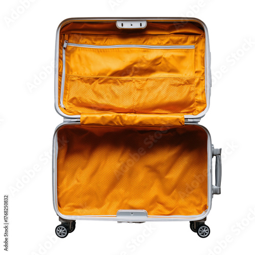 old suitcase isolated on white background