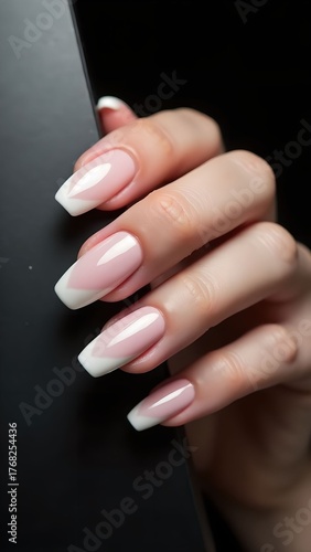Elegant manicure with a French design