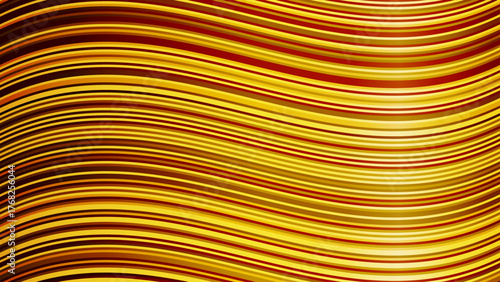 光沢のあるラインウェーブ（金）