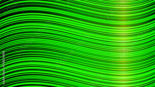 光沢のあるラインウェーブ（緑）