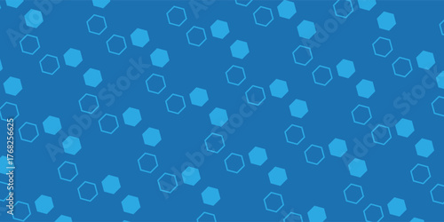 Subtle blue hexagon pattern background texture ideal for seamless repeat use in various designs. vector