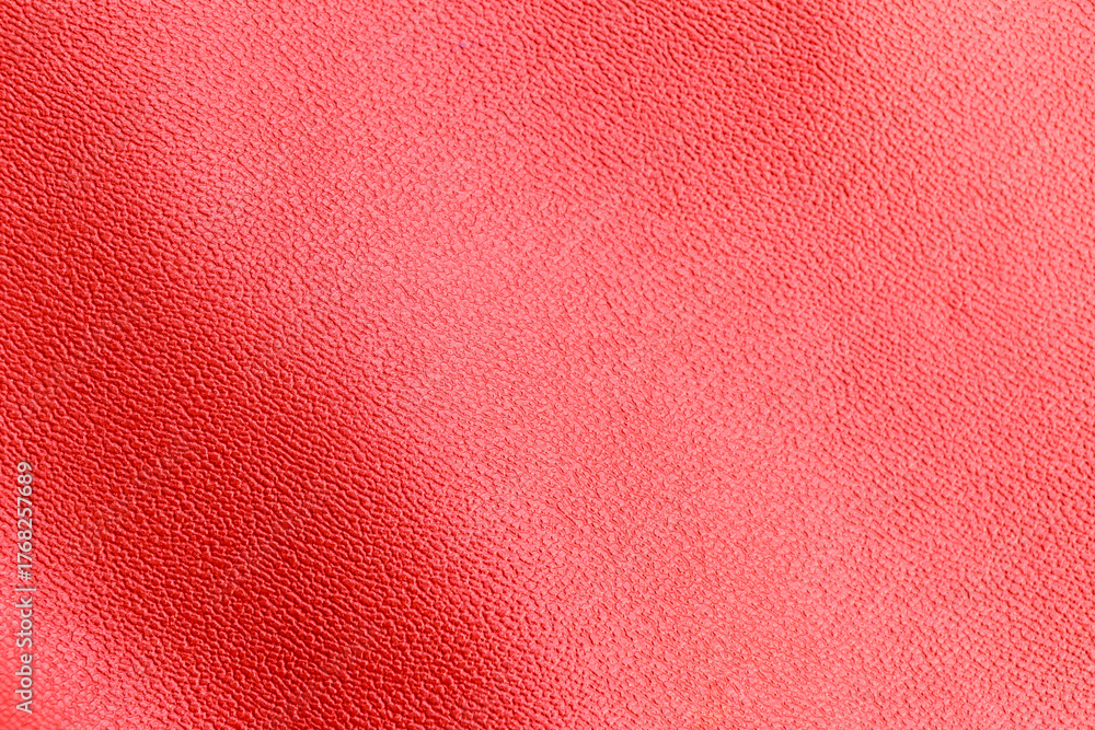 Fototapeta premium Closeup red leather texture background, empty red leather pattern background