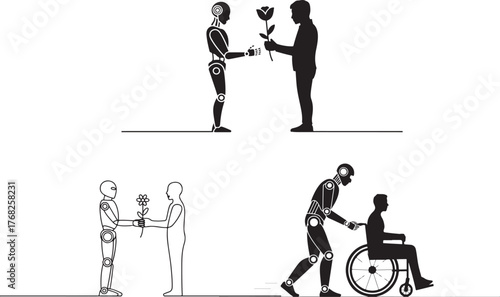 Robot human interaction assistance and gifting vector